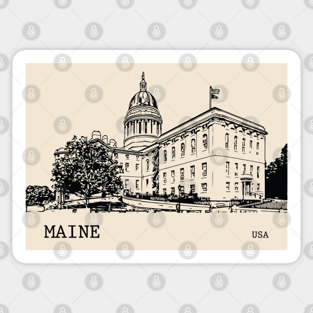 Maine State USA Sticker by Lakeric